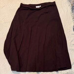 Denim&Co Asymmetrical Dark Brown Skirt